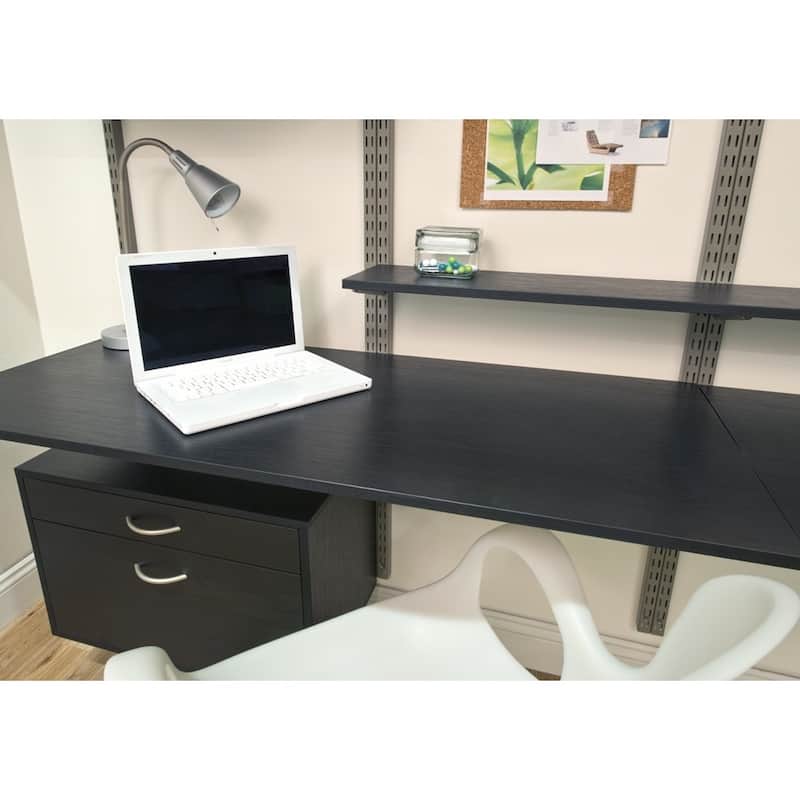 Organized Living freedomRail 48"W x 21"D Midnight Live Wood Desktop