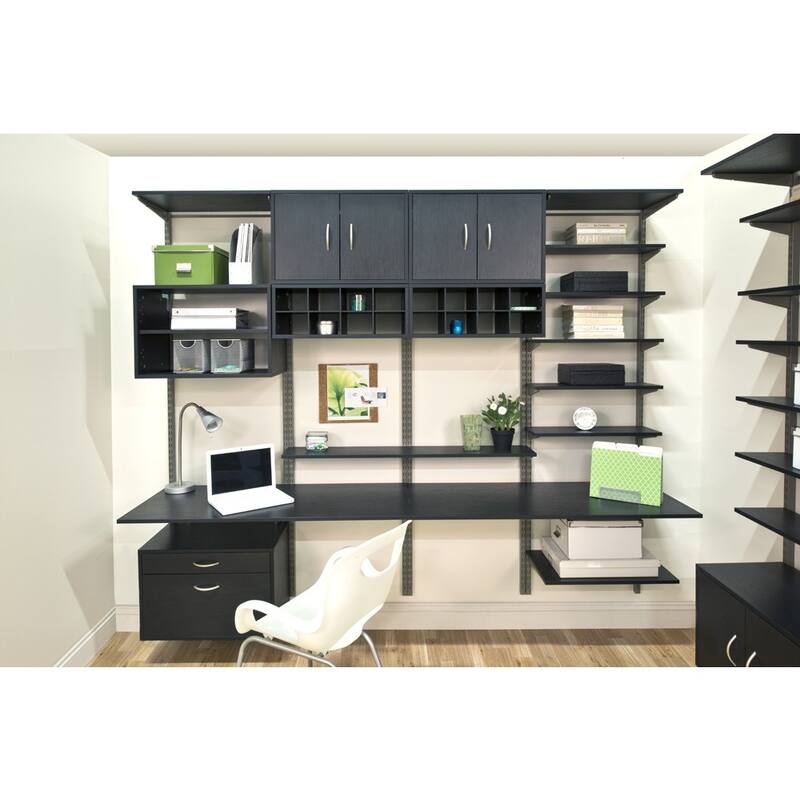 Organized Living freedomRail 48"W x 21"D Midnight Live Wood Desktop