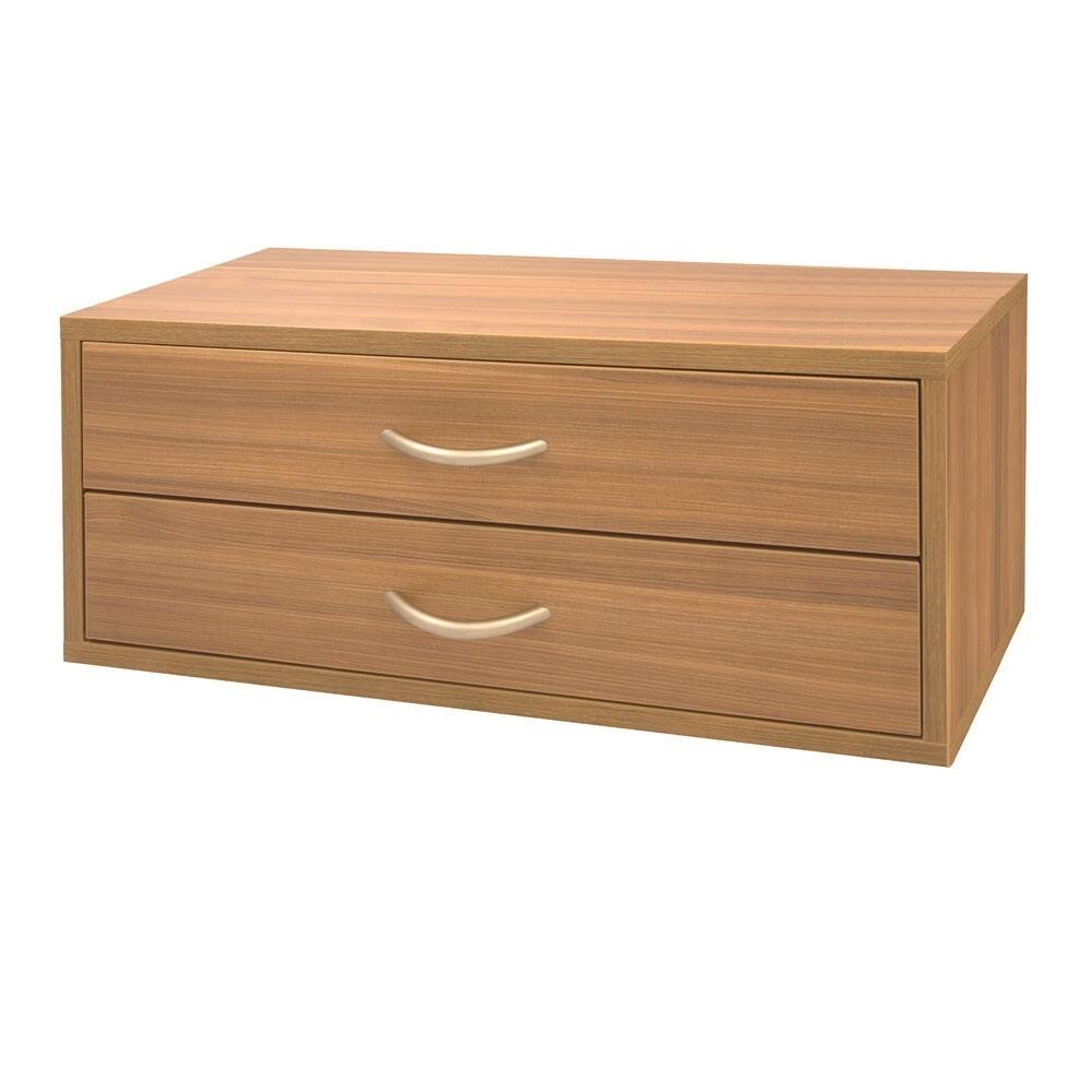 Organized Living freedomRail Cypress Live OBox 2-drawer Double Hang Unit