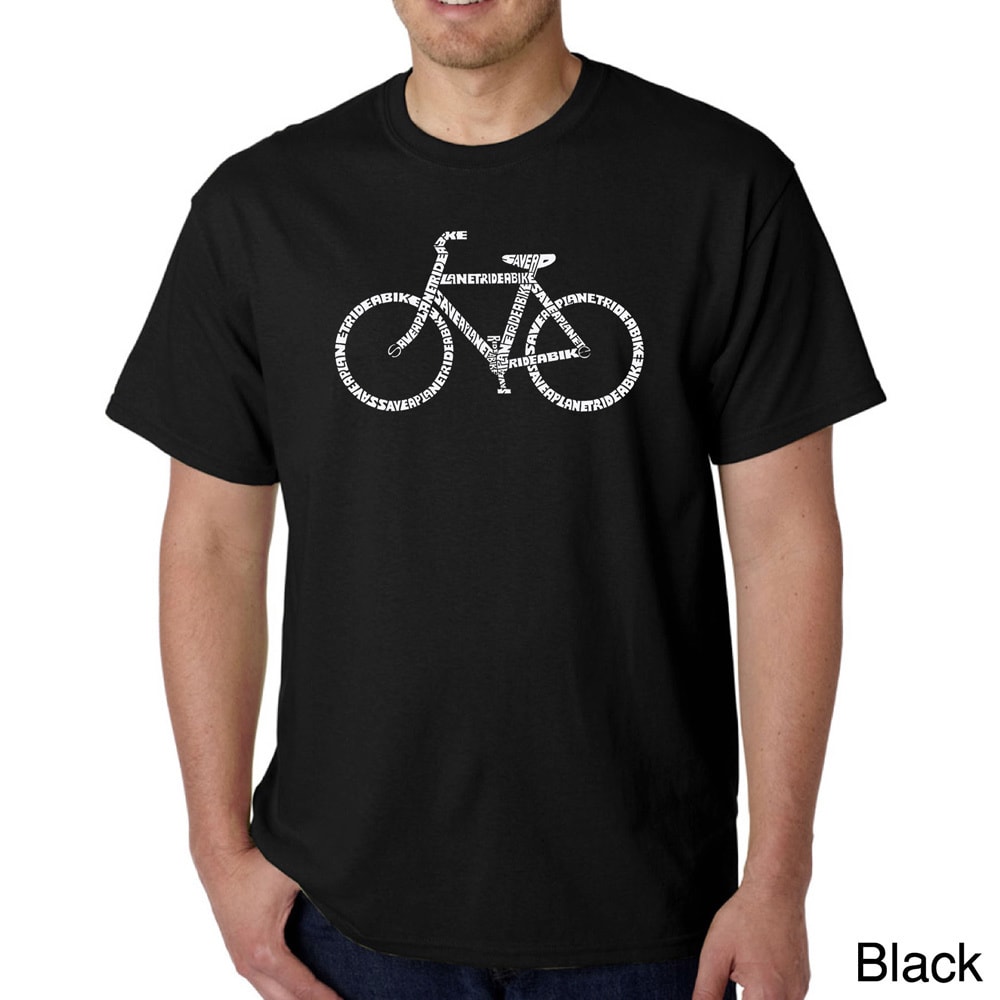 Los Angeles Pop Art Mens Save A Planet Bike T shirt