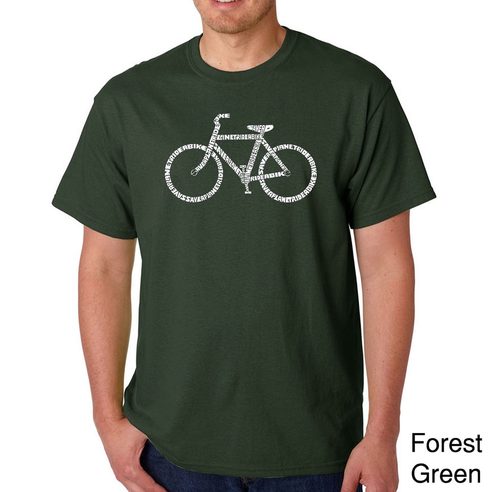 Los Angeles Pop Art Mens Save A Planet Bike T shirt