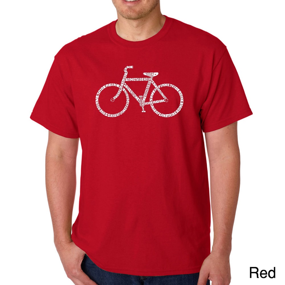 Los Angeles Pop Art Mens Save A Planet Bike T shirt