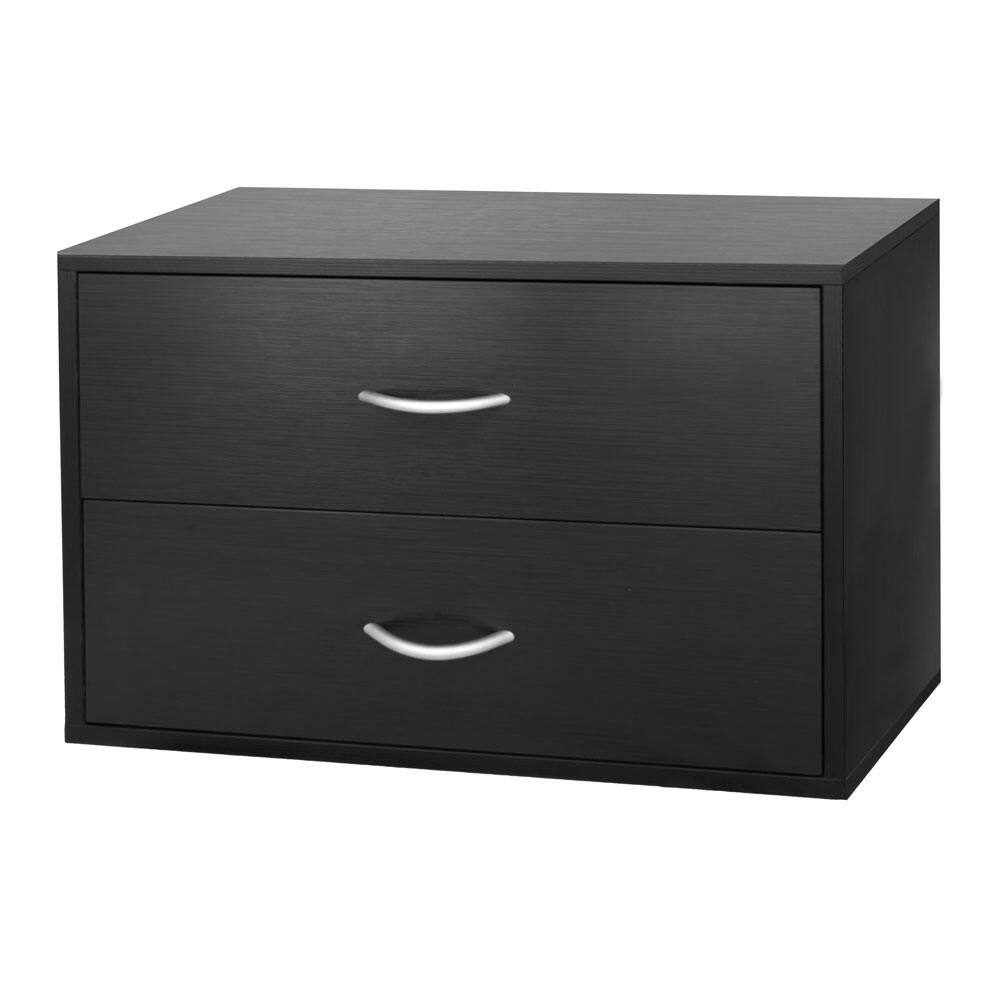 Organized Living freedomRail Midnight Live Big OBox 2-drawer Unit