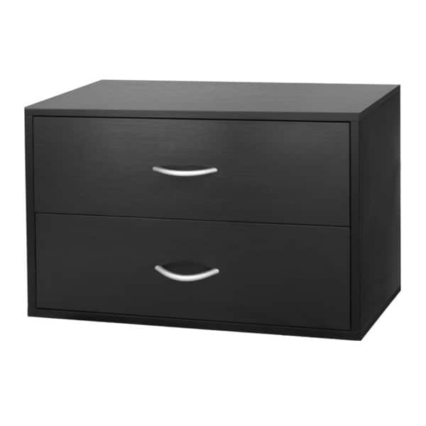 slide 1 of 1, Organized Living freedomRail Midnight Live Big O-Box 2-drawer