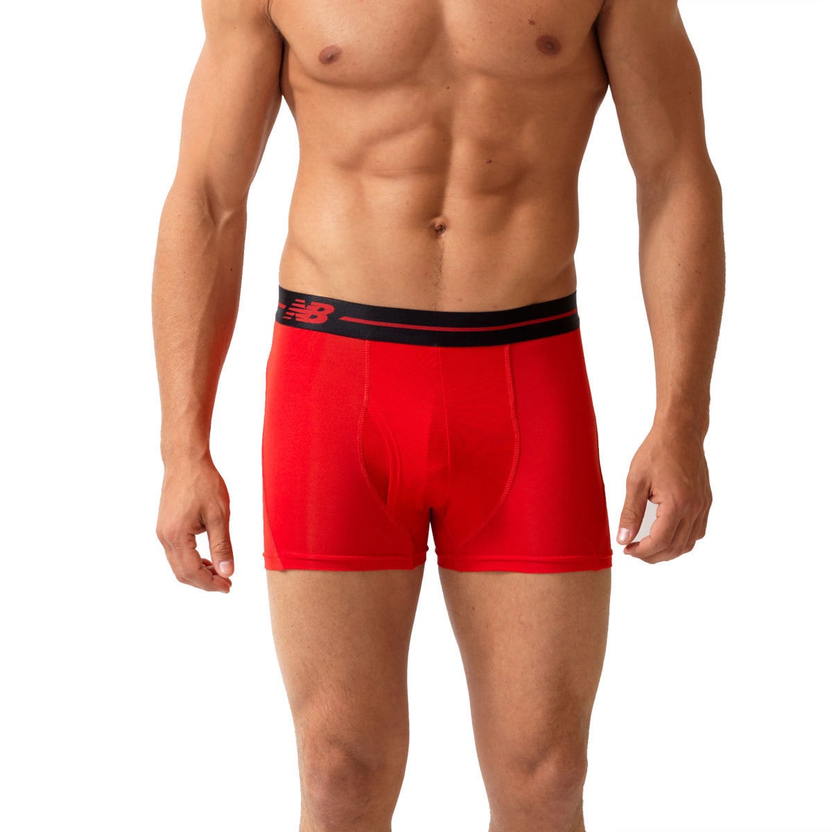 New Balance Performance Red/black 3 inch Inseam Sport Trunks