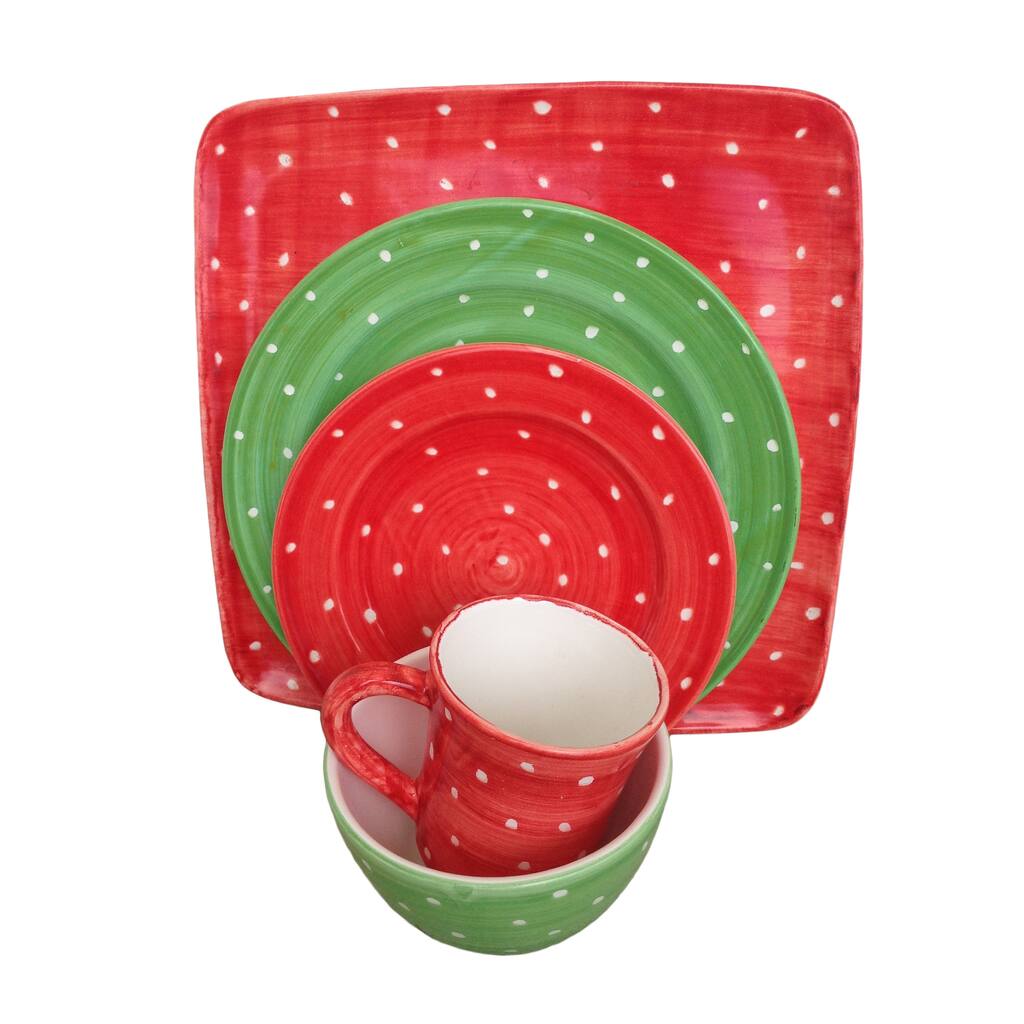 Handmade Pallini Polka Dot 5-piece Dinnerware Set (Italy)