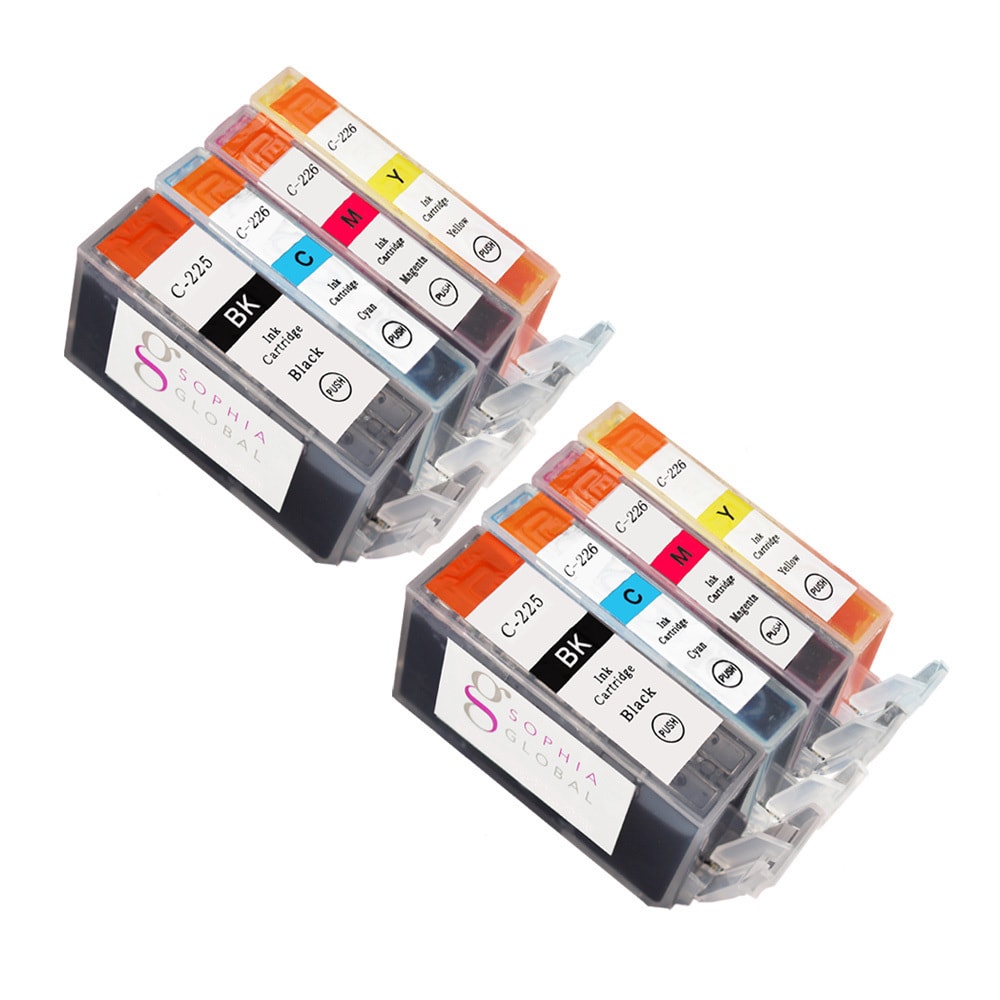 Sophia Global Compatible Ink Cartridge Replacement For Canon Pgi 225 Cli 226 (remanufactured) (pack Of 5) (Black, Cyan, Magenta, YellowPrint yield Meets Printer Manufacturers Specifications for Page YieldModel 2eaPGI225B1eaCLI226CMYPack of 5 (2 Large B