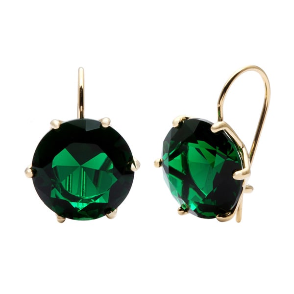 Ralph Lauren Goldtone Green Gemstone Stud Earrings Ralph Lauren Fashion Earrings