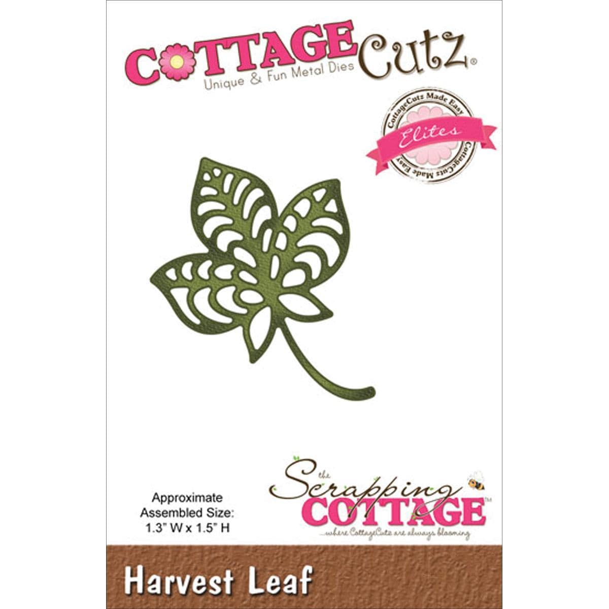 Cottagecutz Elites Die 1.3 X1.5   Harvest Leaf