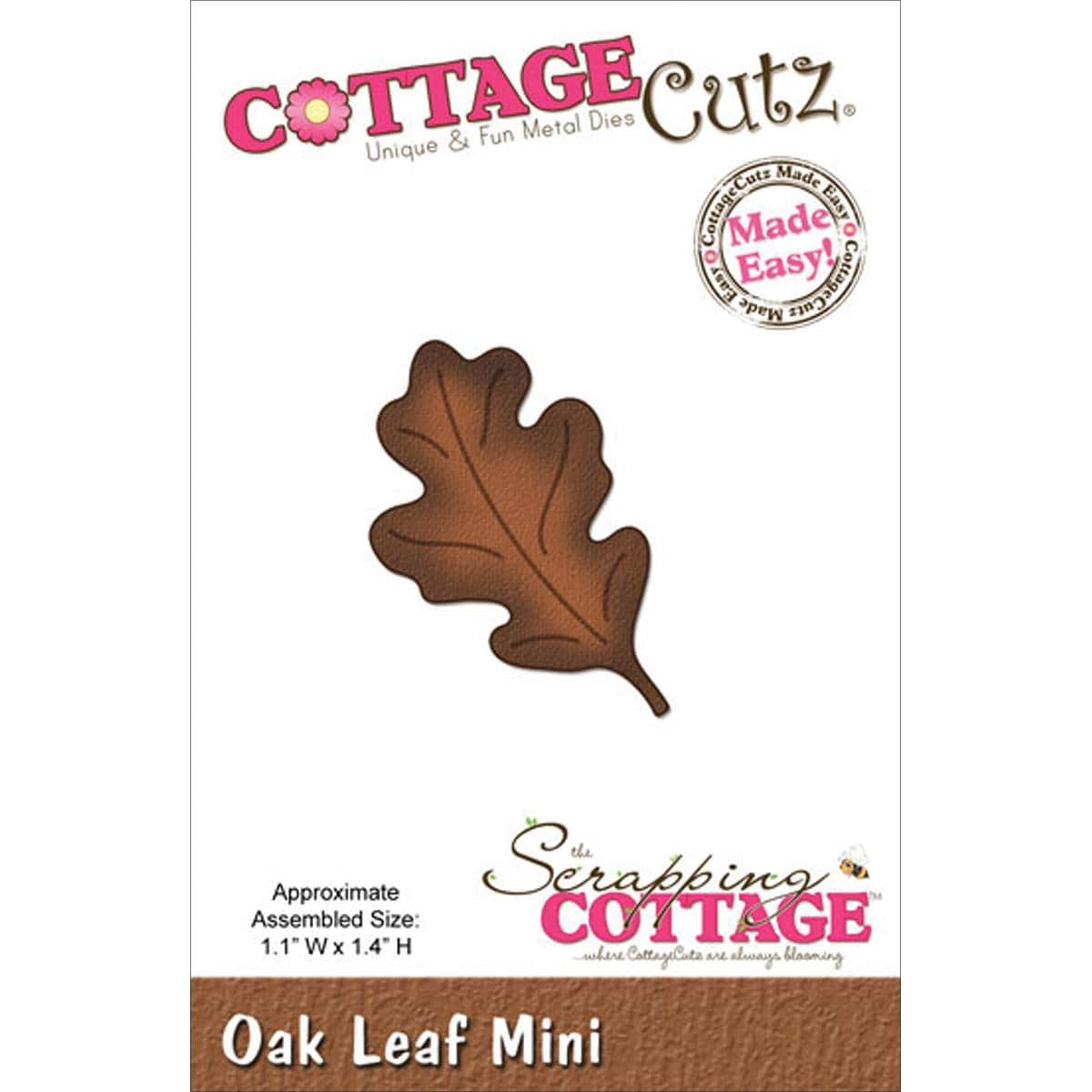 Cottagecutz Mini Die 1.75 X1.75   Oak Leaf