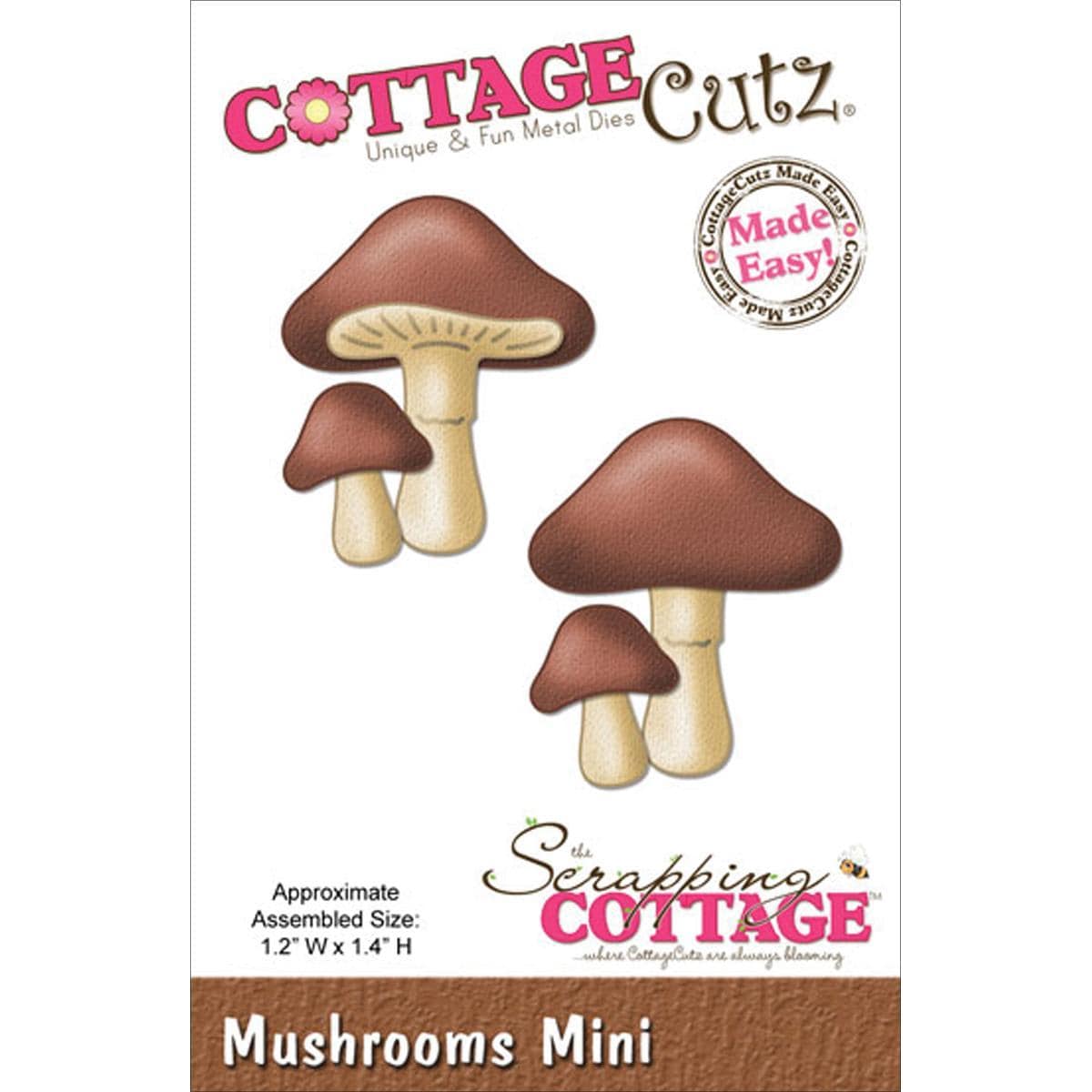 Cottagecutz Mini Die 1.75 X1.75   Mushrooms