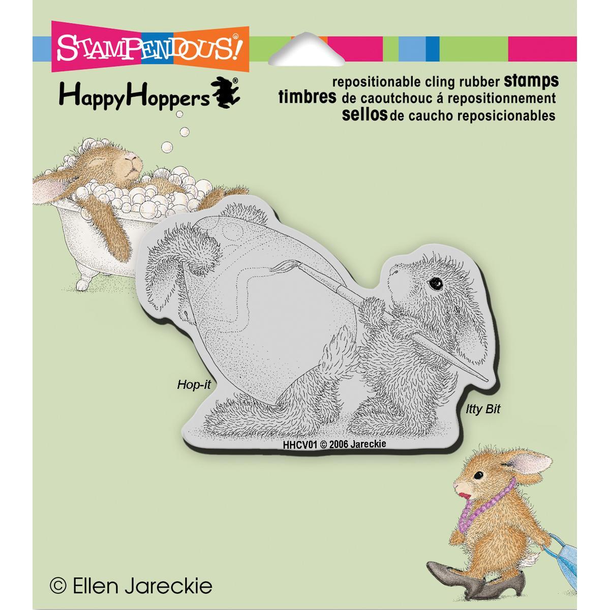 Stampendous Happyhopper Cling Rubber Stamp 3.5 X4 Sheet   Easter Bunny