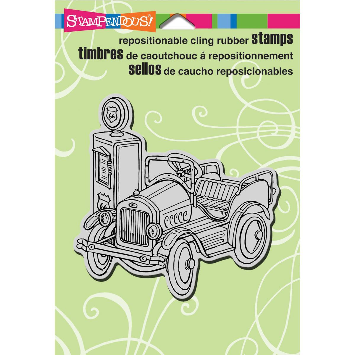 Stampendous Cling Rubber Stamp 5.5 X4.5 Sheet   Toy Car