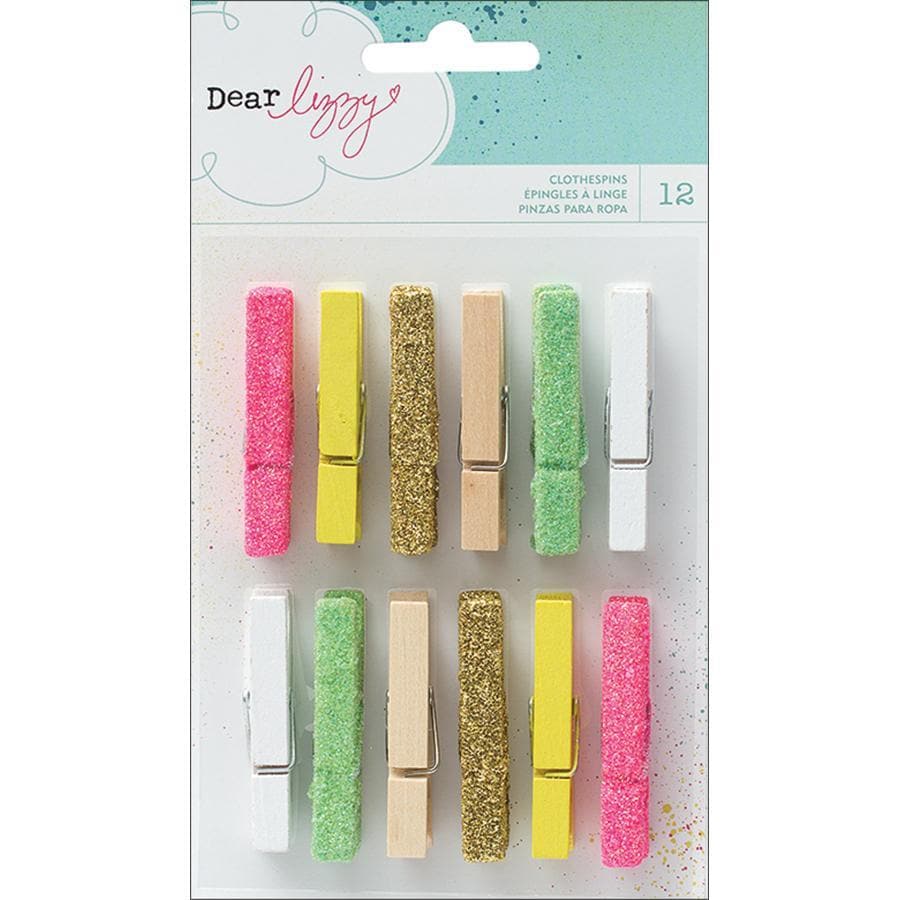 Polka Dot Party Mini Clothes Pins 12/pkg