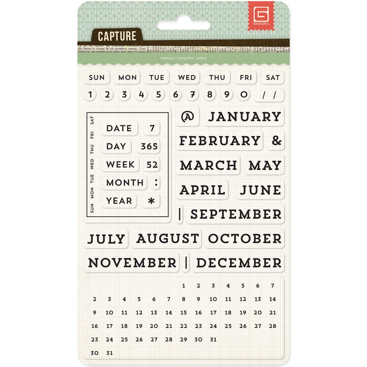 Capture Acrylic Stamps   Universal Calendar