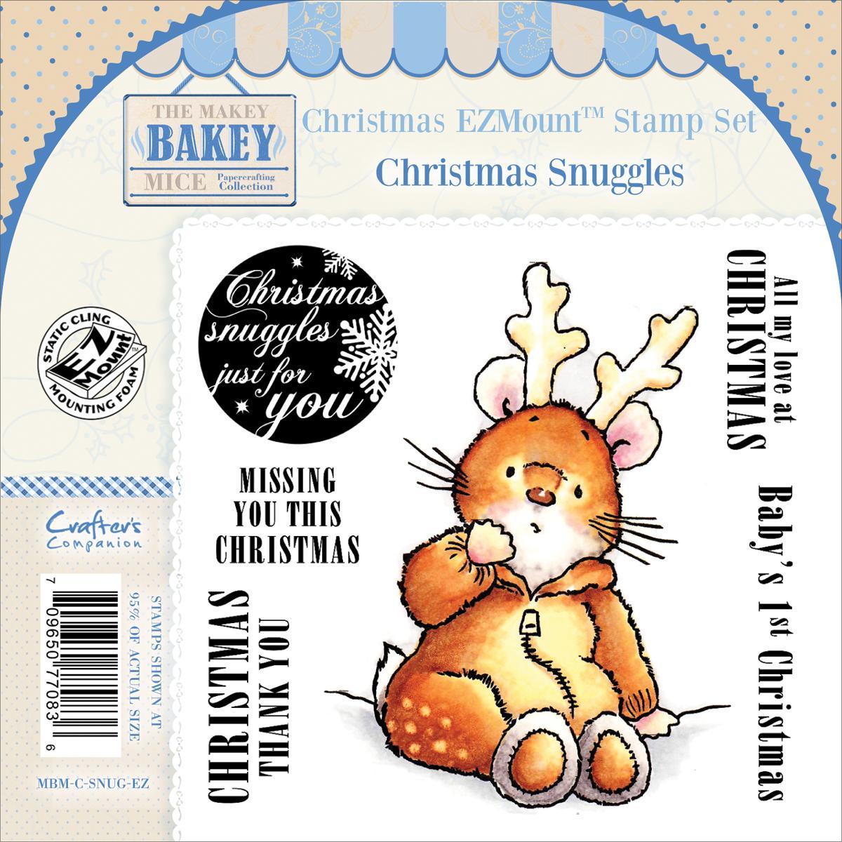 Makey Bakey EZmount Christmas Cling Stamp Set 4.75 X4.75   Christmas Snuggles