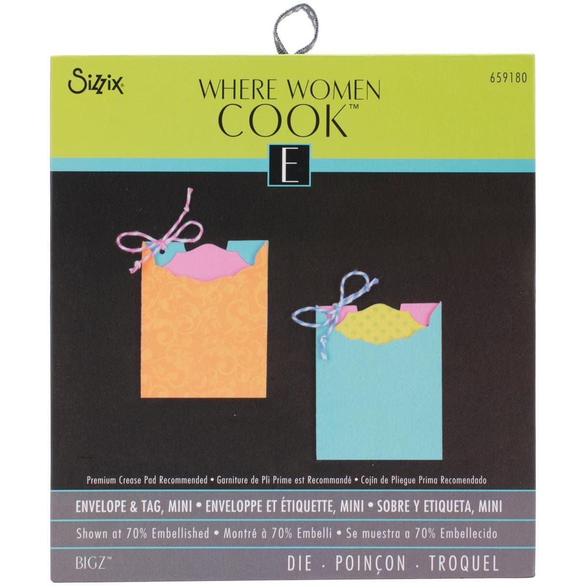 Sizzix Bigz Die By Where Women Cook 5.5 X6   Mini Envelope   Tag