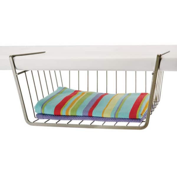 Organized Living Small Nickel Under-cabinet Basket