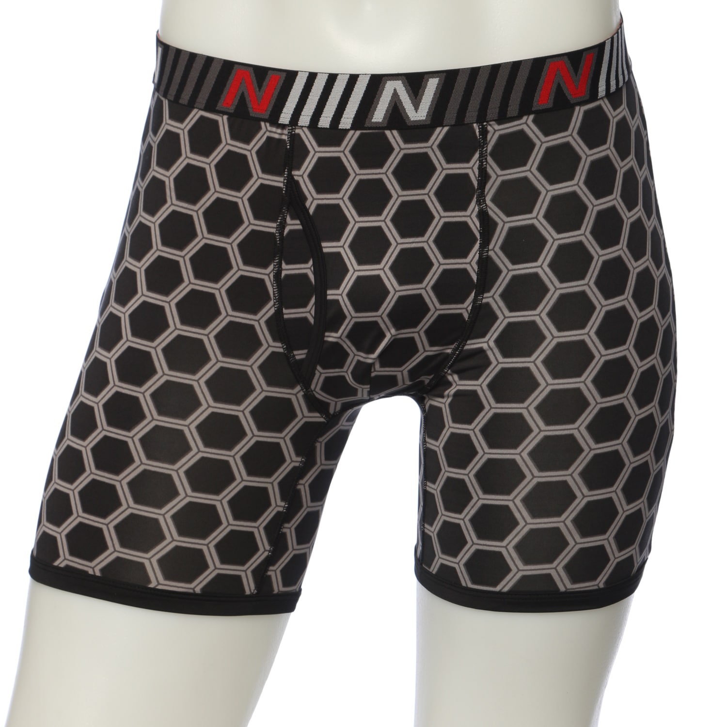 New Balance Mens Black Hexagon Photoprint Boxer Briefs