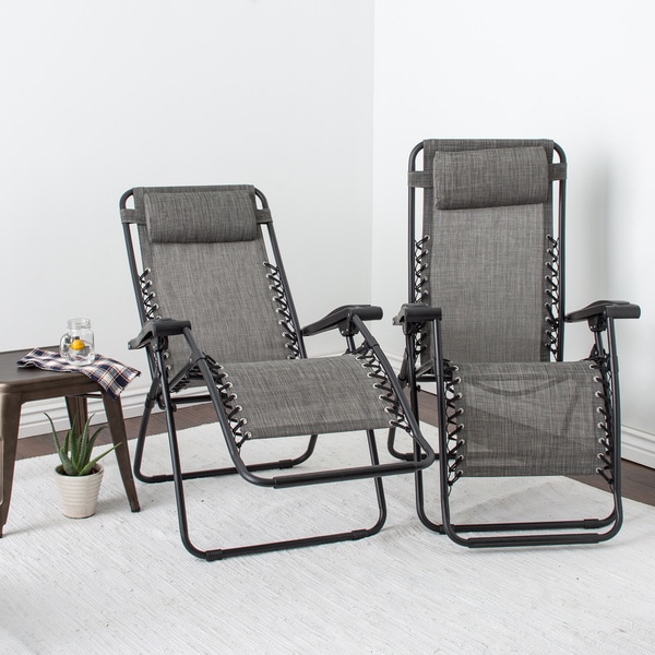 Caravan Canopy Grey Infinity Zero Gravity Chair (Pack of 2 ...