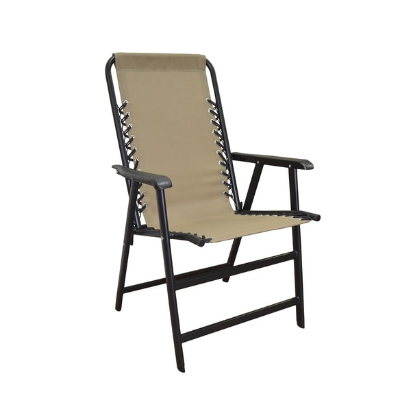 Caravan Sports Beige Suspension Folding Chair