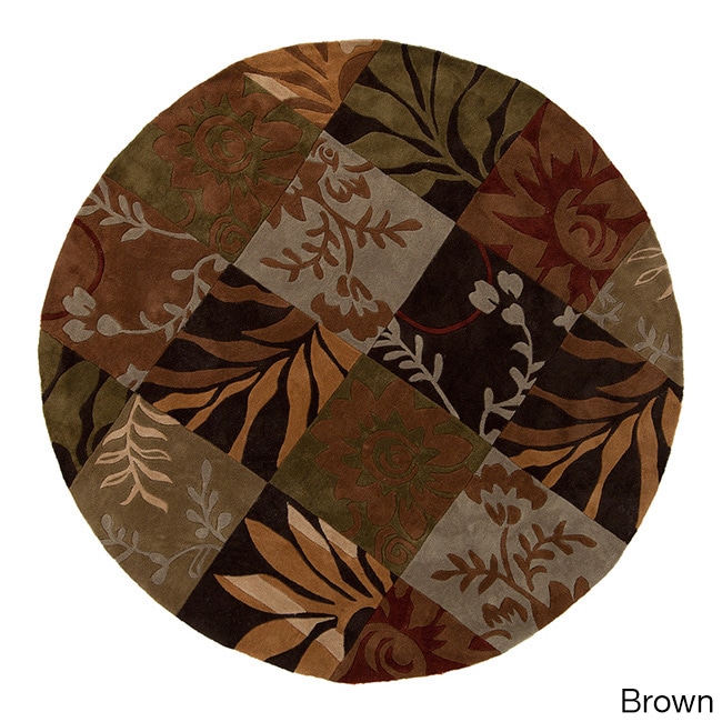 Hand Tufted Solano Transitional Floral Area Rug (8 Round)