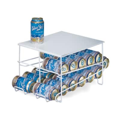 Organized Living White 24 Can Beverage Dispenser