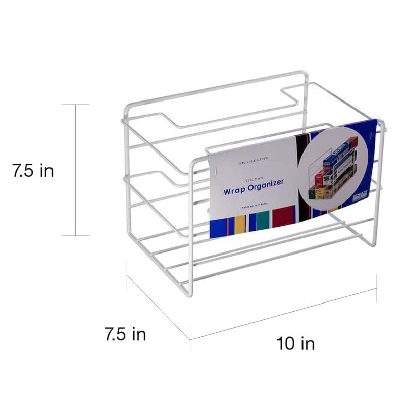 Organized Living White Kitchen Wrap Organizer