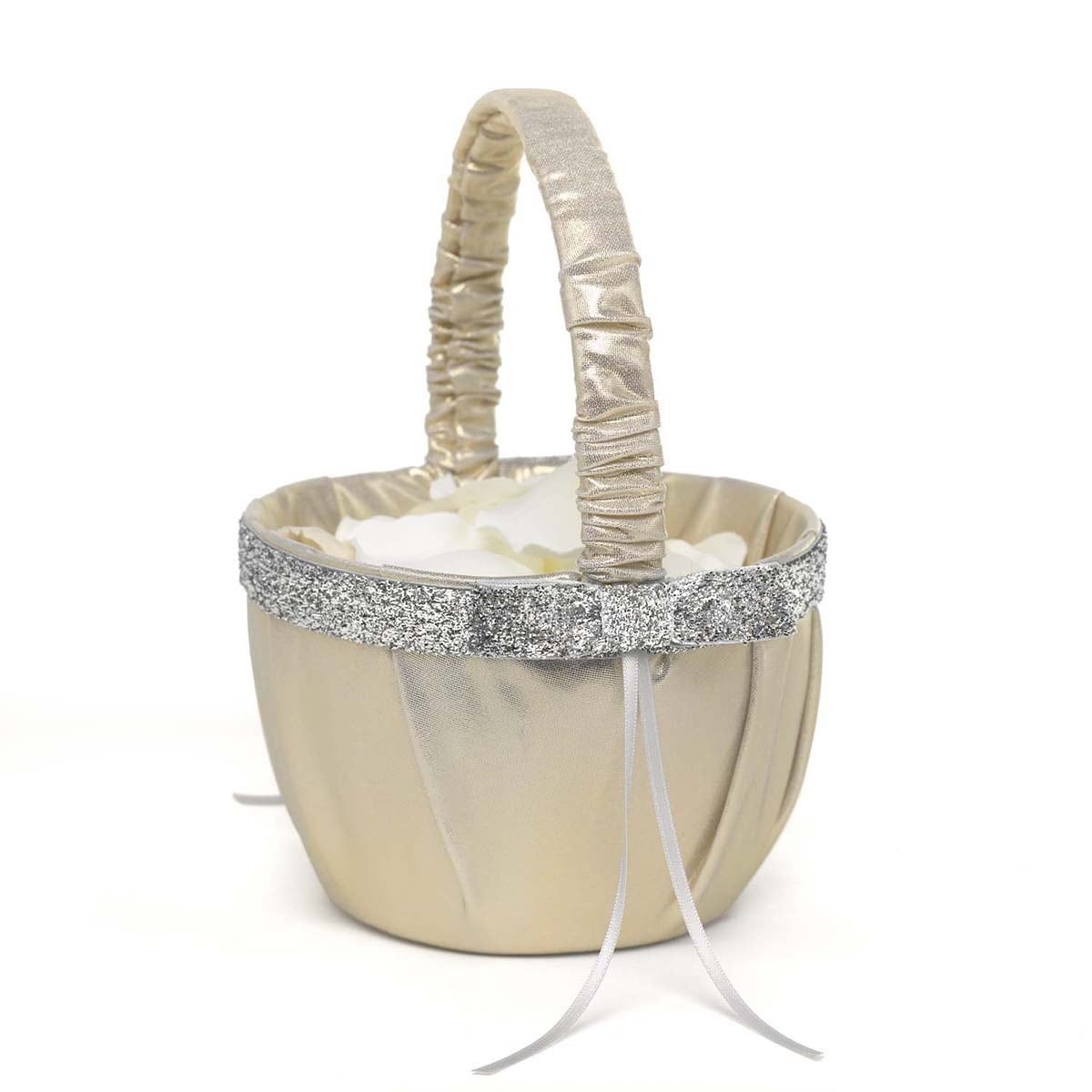 Metallic Sparkle Flower Basket