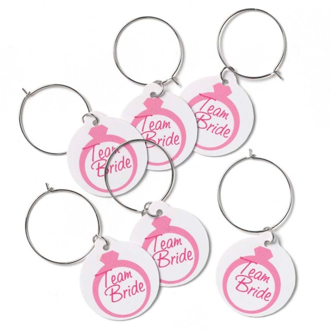 Hortense B. Hewitt Team Bride Wine Charm Set