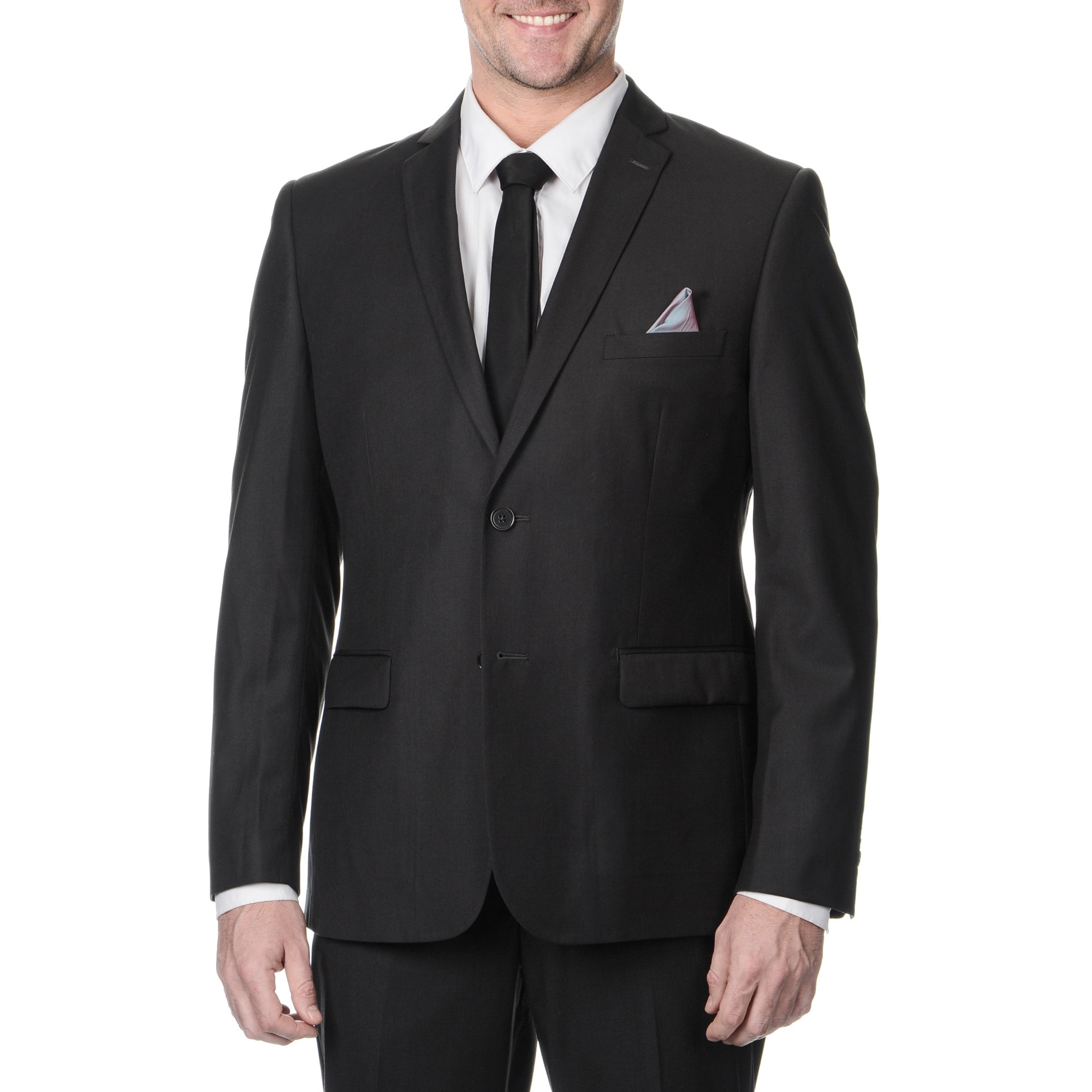 Nicole Miller Mens Charcoal 2 button Suit Separate Jacket