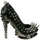 preview thumbnail 2 of 3, Hades Women's 'Zetta' Black Metal Spikes High-heel Pumps