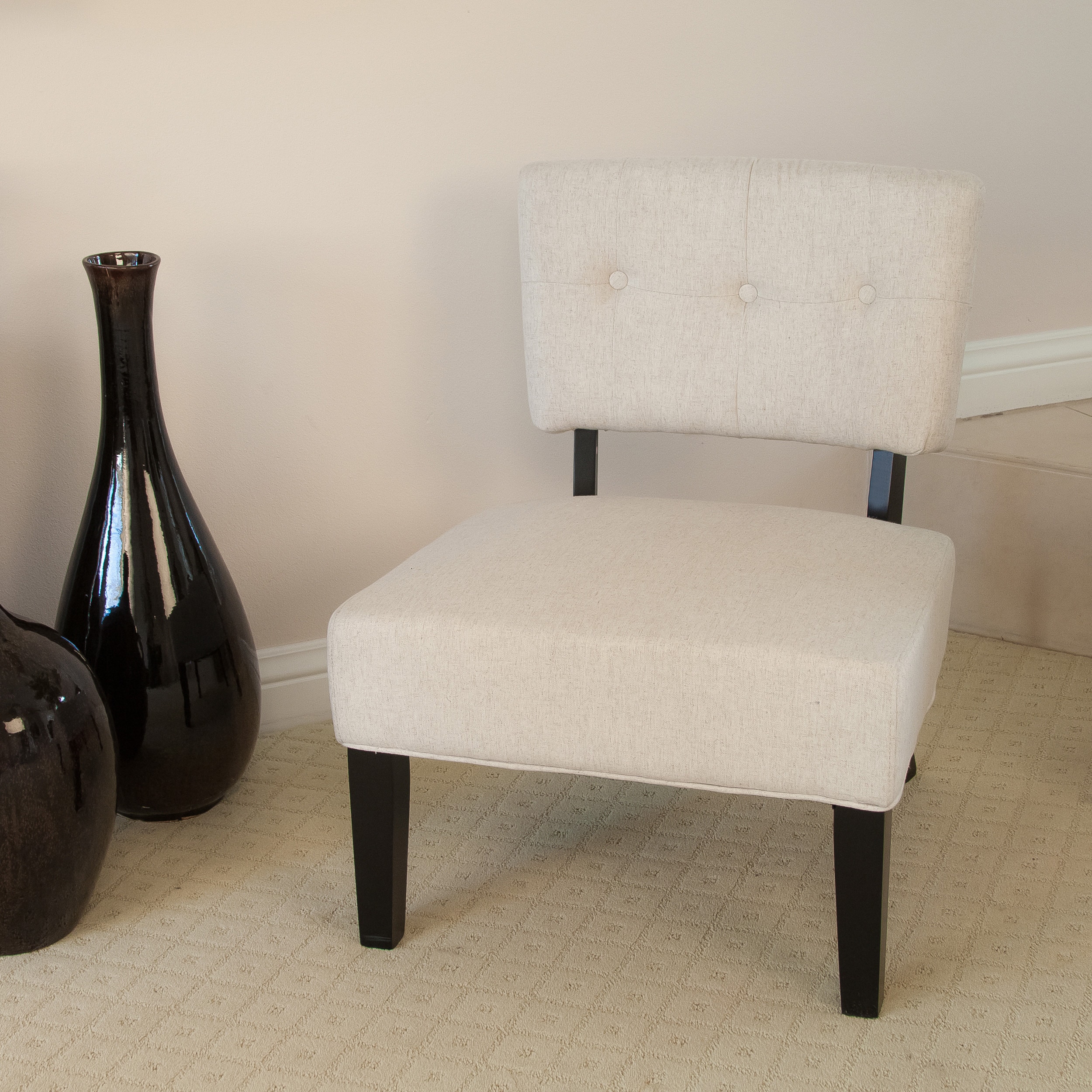 Griffin Beige Fabric Accent Chair