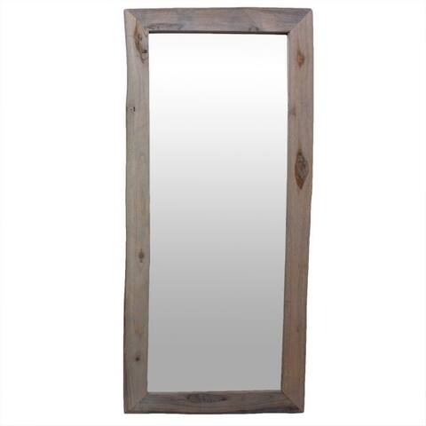 Handmade Reclaimed Teak Wood Full-length Mirror (Thailand) - 22" x 48"