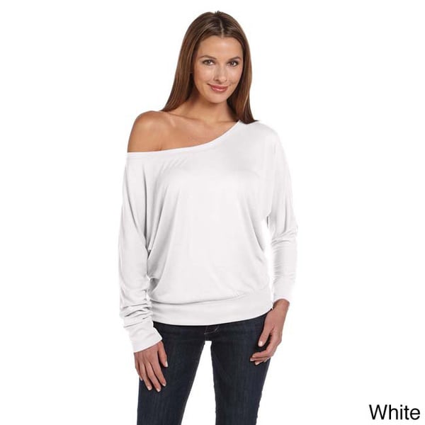 Off the shoulder long sleeve t shirt