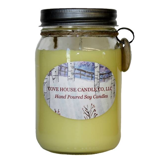 Scented Yellow 16 oz. Canning Jar Soy Candle - 16 oz