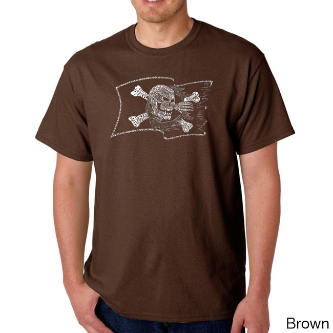 Los Angeles Pop Art Mens Pirate Flag T shirt