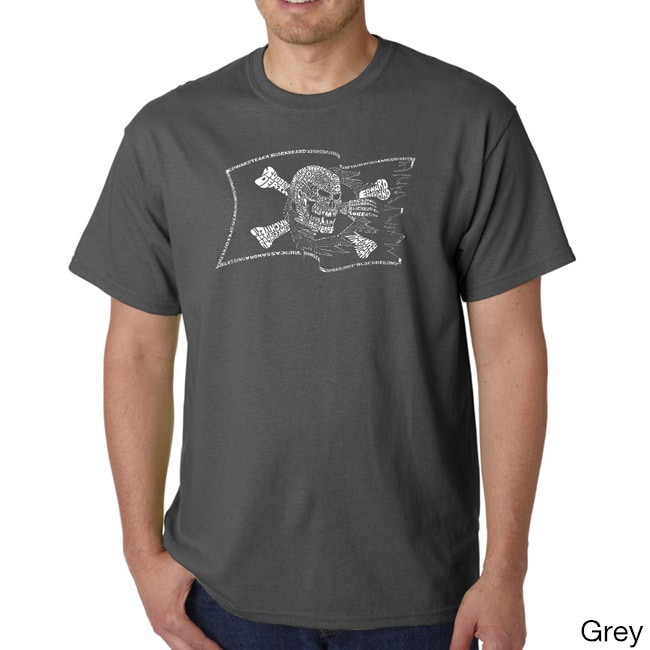 Los Angeles Pop Art Mens Pirate Flag T shirt