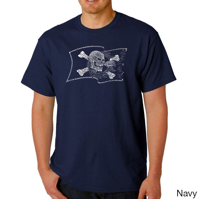 Los Angeles Pop Art Mens Pirate Flag T shirt