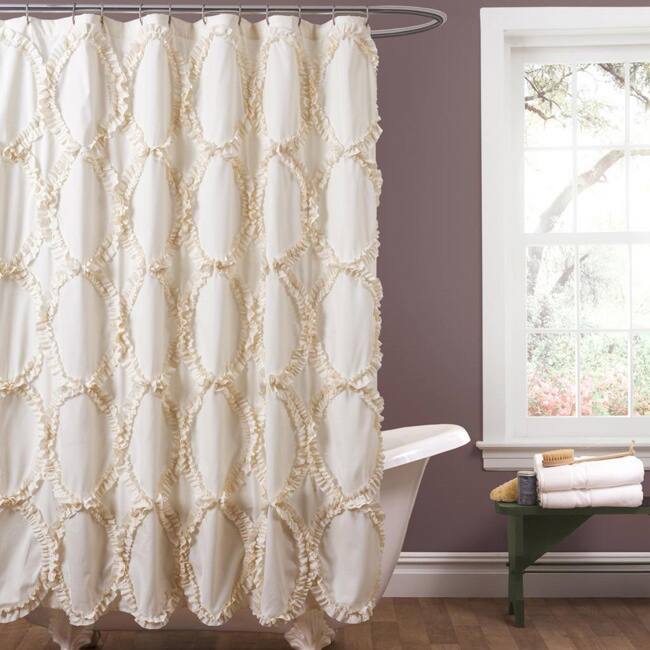 Lush Decor Riviera Ivory Shower Curtain