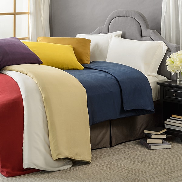 Shop Elle Alix Sand Washed Silk Duvet Cover Overstock 8795834