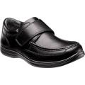 Men's Nunn Bush Matthew 84535 Moc Toe with Hook and Loop Strap Black Leather