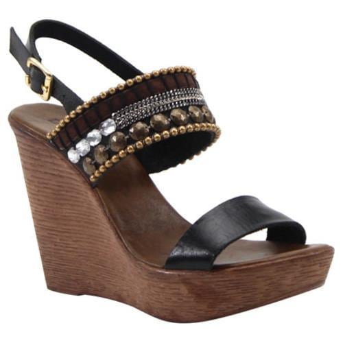 Womens Diba True Shoe Time Wedges Black/Multicolored  