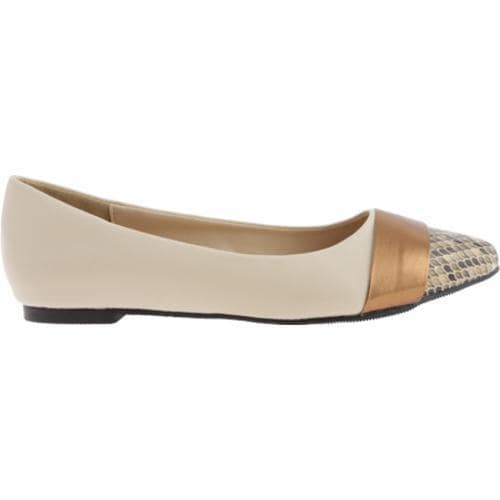 Womens Annie Pastel Flat Nude Kid Polyurethane  