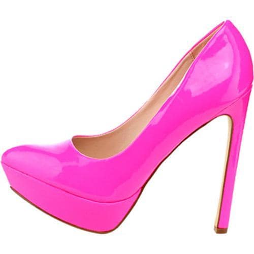 Womens L & C Lavania01 Platform Pump Neon Pink   Shopping