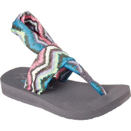 Womens Skechers Meditation Charisma Sandal Gray/Multi  