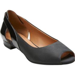 clarks peep toe flats