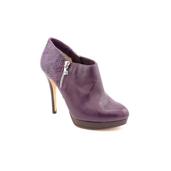 michael kors booties purple