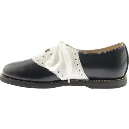 Girls Willits Classic Saddle Navy/White w/Black Sole  