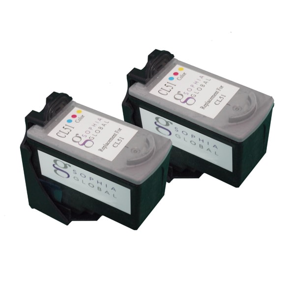 Sophia Global Remanufactured Color Ink Cartridge Replacement for Canon CL-51 (Pack of 2)
